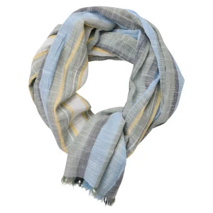 Casamoda Katoenen Shawl | Olijf Geel Gestreept