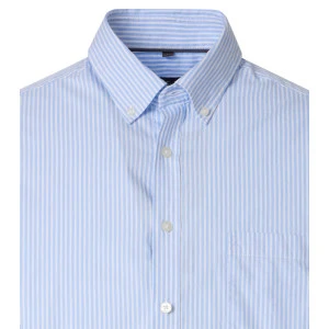 Casamoda Shirt | Lichtblauw Wit Gestreept