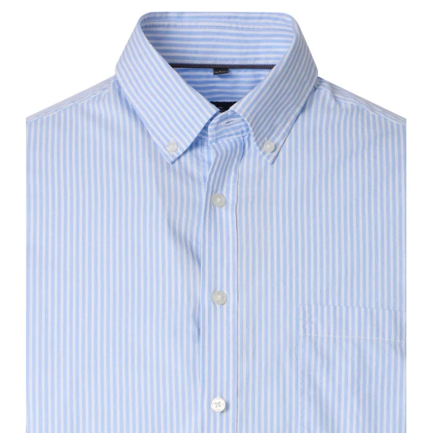 Casamoda Shirt | Lichtblauw Wit Gestreept | www.pietkoopmans.nl