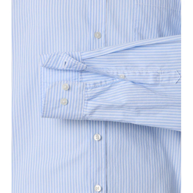 Casamoda Shirt | Lichtblauw Wit Gestreept | www.pietkoopmans.nl