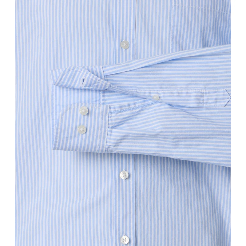 Casamoda Shirt | Lichtblauw Wit Gestreept | www.pietkoopmans.nl