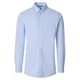 Casamoda Shirt | Lichtblauw Wit Gestreept