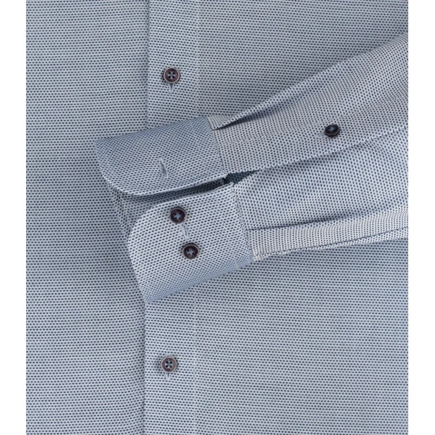 Casamoda Overhemd | Blauw Fijn Print | www.pietkoopmans.nl