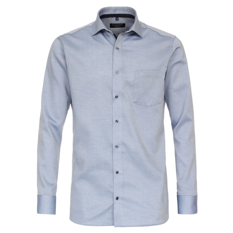 Casamoda Overhemd | Blauw Fijn Print | www.pietkoopmans.nl