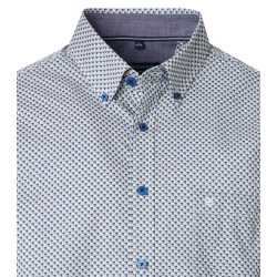 Casamoda Korte Mouw Shirt | Blauw Met Print