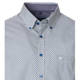 Casamoda Korte Mouw Shirt | Blauw Met Print