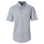 Casamoda Korte Mouw Shirt | Blauw Met Print | www.pietkoopmans.nl