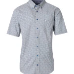 Casamoda Korte Mouw Shirt | Blauw Met Print | www.pietkoopmans.nl