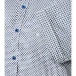 Casamoda Korte Mouw Shirt | Blauw Met Print | www.pietkoopmans.nl