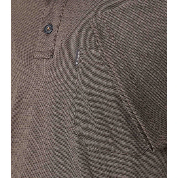 CASAMODA Polo Borstzak | Taupe Gemeleerd | www.pietkoopmans.nl
