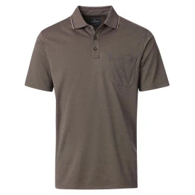 CASAMODA Polo Borstzak | Taupe Gemeleerd