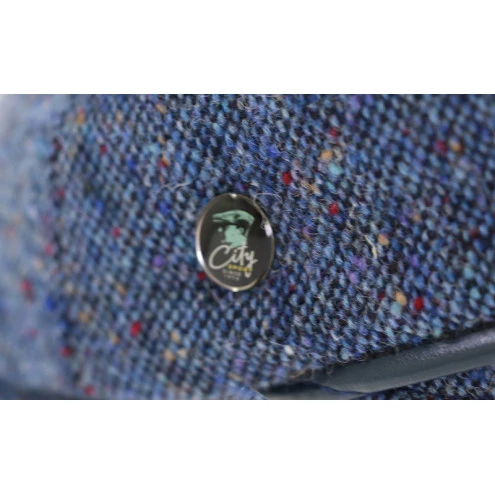 City Sport Flat Cap | Blauw Gerstekorrel | www.pietkoopmans.nl