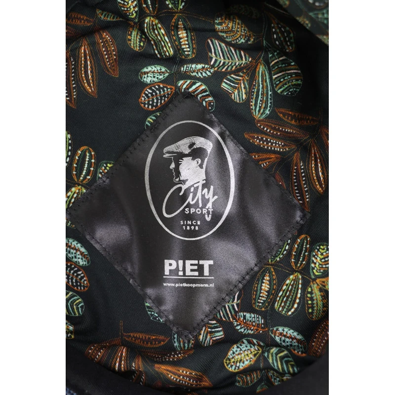 City Sport Flat Cap | Shawl | Blauw Patchwork | www.pietkoopmans.nl