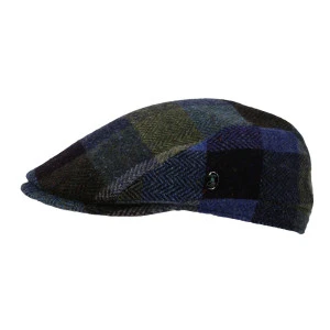 City Sport Flat Cap | Blauw Patchwork