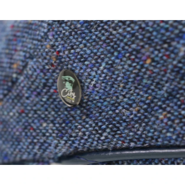 City Sport Tweed Flat Cap | Helder Blauw Gerstekorrel | www.pietkoopmans.nl