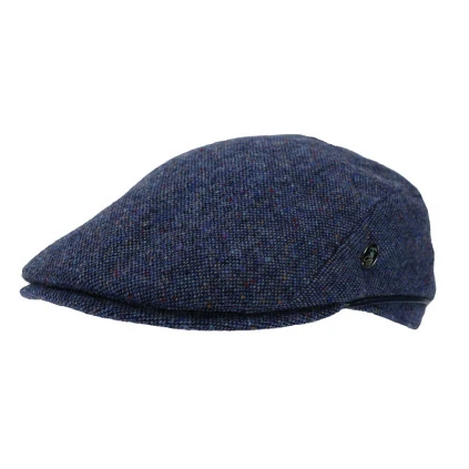City Sport Tweed Flat Cap | Helder Blauw Gerstekorrel | www.pietkoopmans.nl