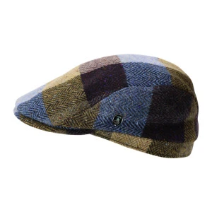 City Sport Flat Cap | Blauw Olijf Geblokt