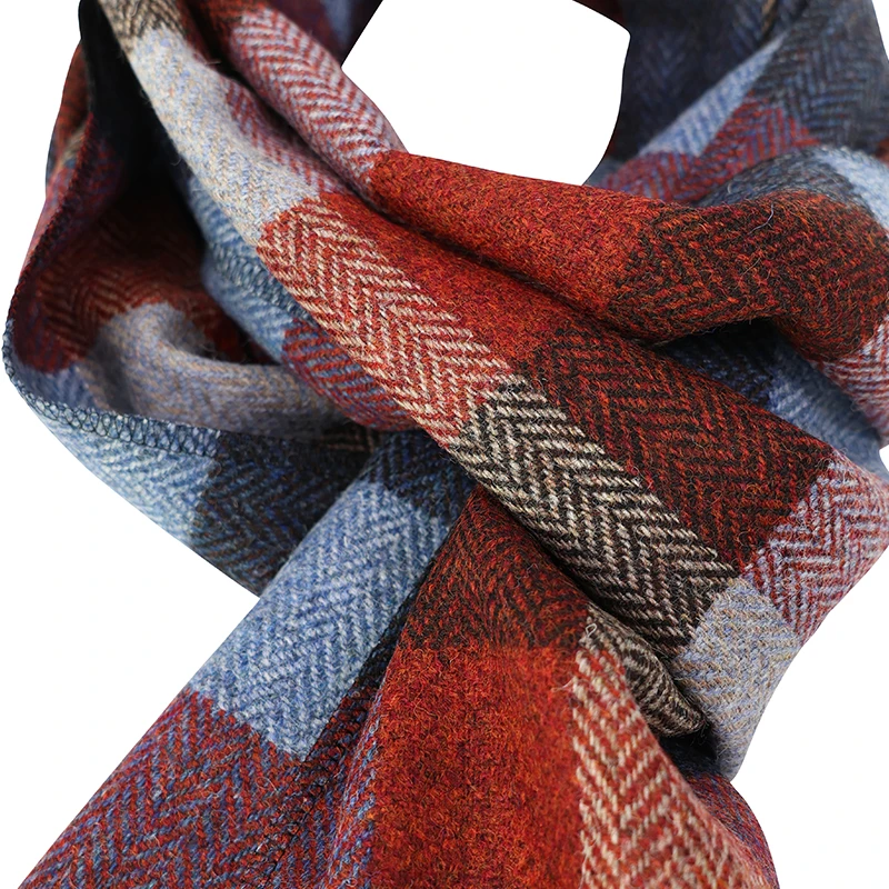 City Sport Tweed Shawl | Rood Blauw Geruit | www.pietkoopmans.nl