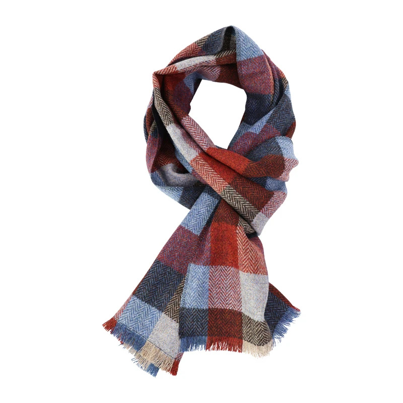 City Sport Tweed Shawl | Rood Blauw Geruit | www.pietkoopmans.nl