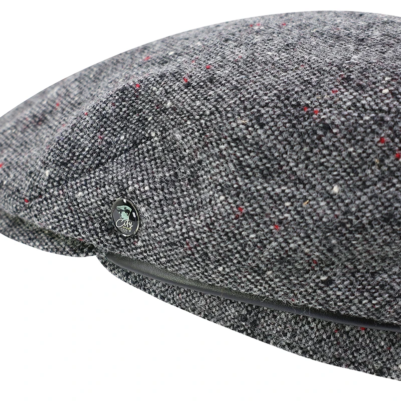 City Sport Flat Cap Donegal | Antraciet Spikkel | www.pietkoopmans.nl