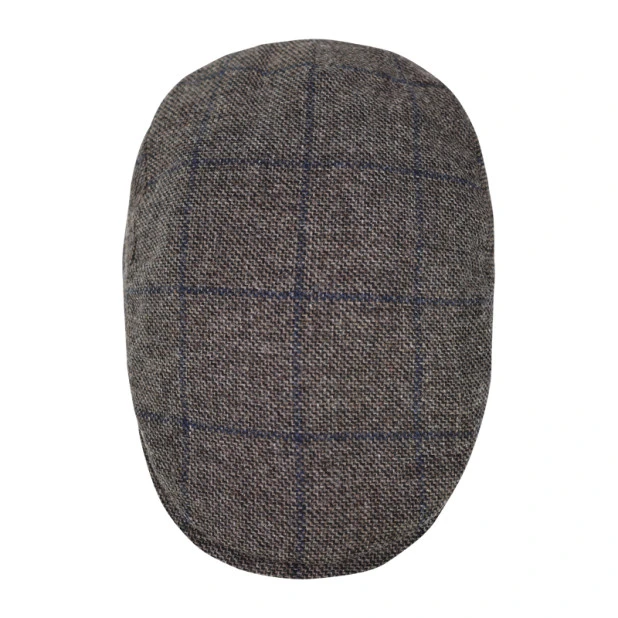 City Sport Flat Cap Cashmere | Bruin Geruit | www.pietkoopmans.nl