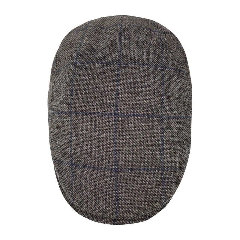 City Sport Flat Cap Cashmere | Bruin Geruit | www.pietkoopmans.nl