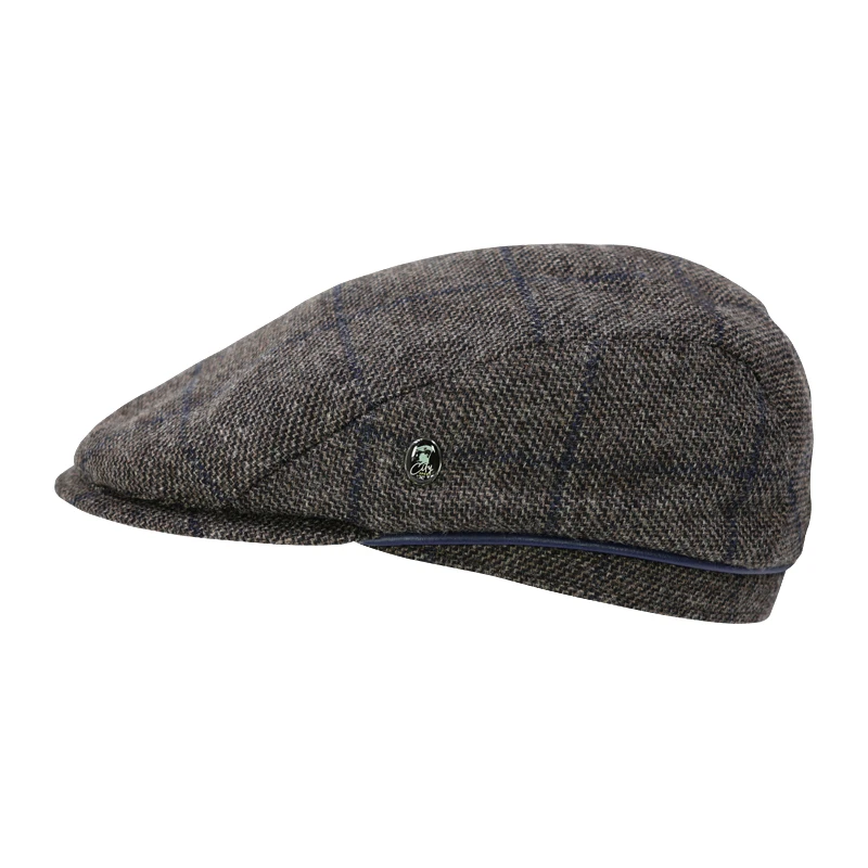 City Sport Flat Cap Cashmere | Bruin Geruit | www.pietkoopmans.nl