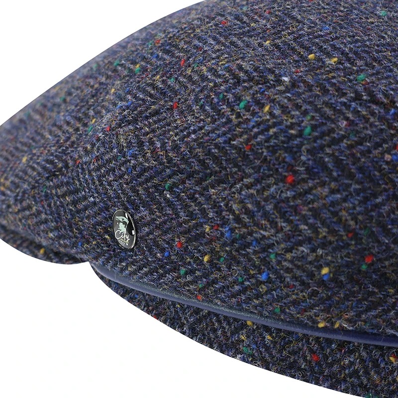 City Sport Flat Cap | Marine Multi Spikkel | www.pietkoopmans.nl