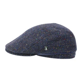 City Sport Flat Cap | Marine Multi Spikkel