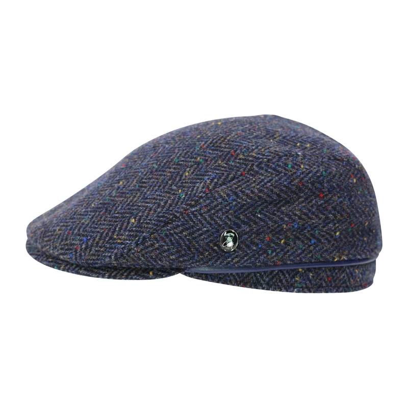 City Sport Flat Cap | Marine Multi Spikkel | www.pietkoopmans.nl