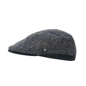 City Sport Flat Cap | Antraciet Harris Tweed