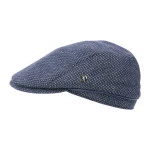 City Sport Flat Cap | Denim Blauw Print | www.pietkoopmans.nl