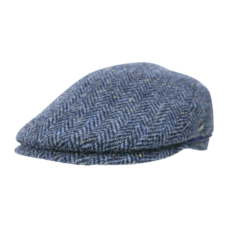 City Sport Flat Cap Harris | Marine Visgraat | www.pietkoopmans.nl