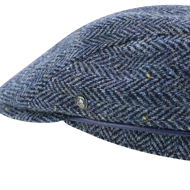 City Sport Flat Cap Harris | Marine Visgraat | www.pietkoopmans.nl