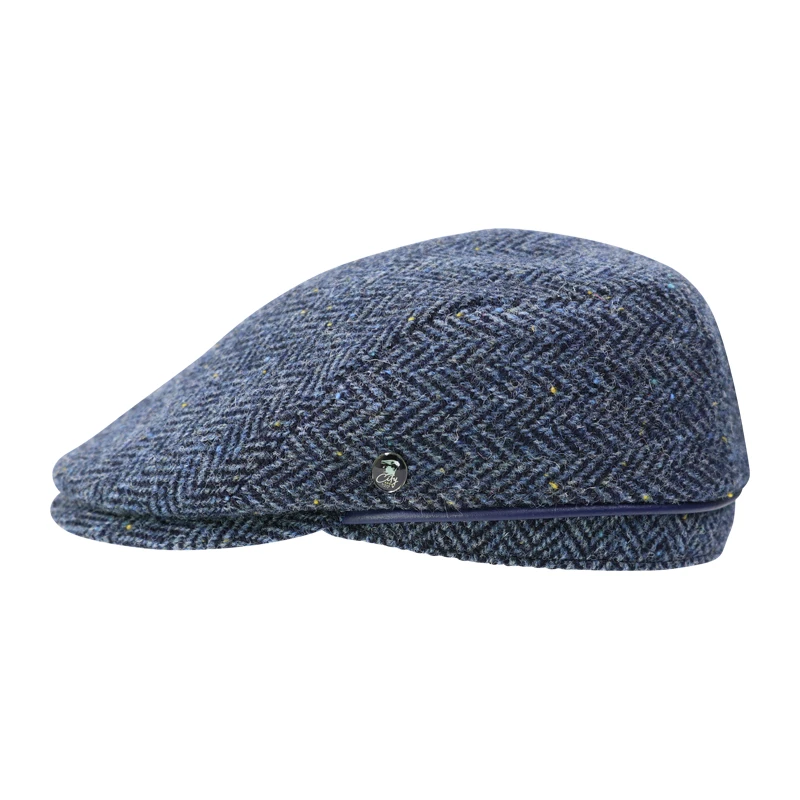 City Sport Flat Cap Harris | Marine Visgraat | www.pietkoopmans.nl
