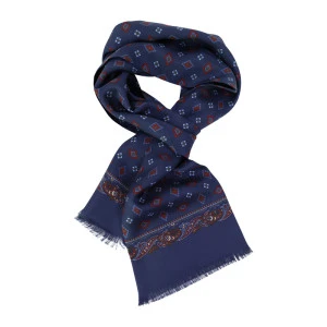 City Sport Zijde Shawl | Marine Bordo Print
