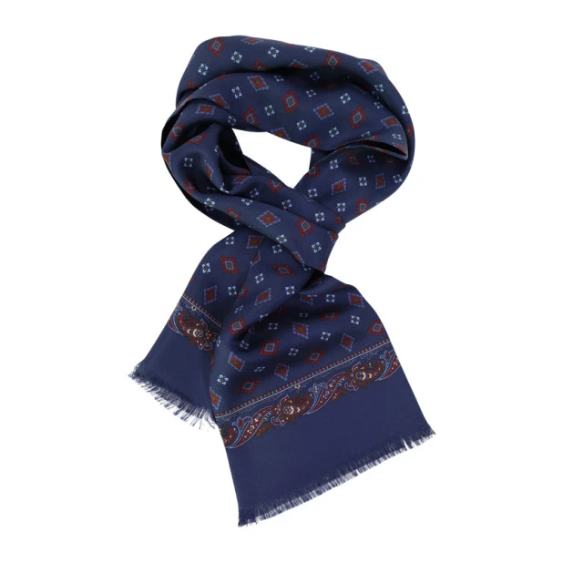 City Sport Zijde Shawl | Marine Bordo Print | www.pietkoopmans.nl