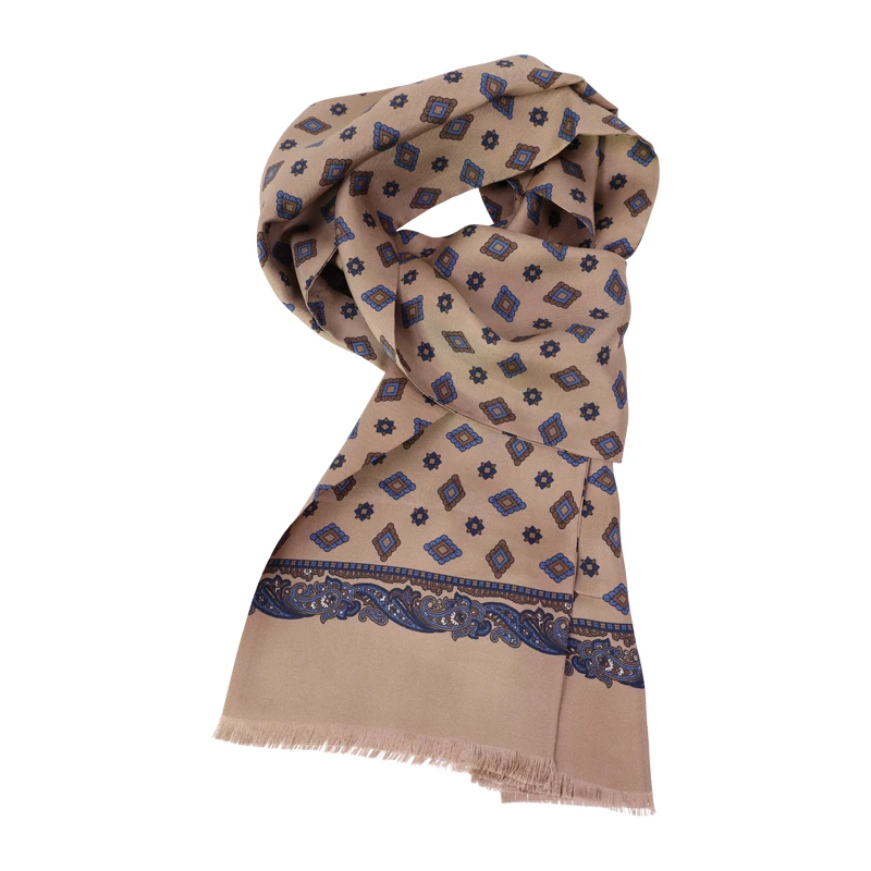 City Sport Zijde Shawl | Taupe Raf Print | www.pietkoopmans.nl