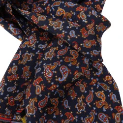 City Sport Zijde Shawl | Marine Rood Paisley Print