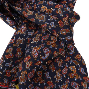 City Sport Zijde Shawl | Marine Rood Paisley Print