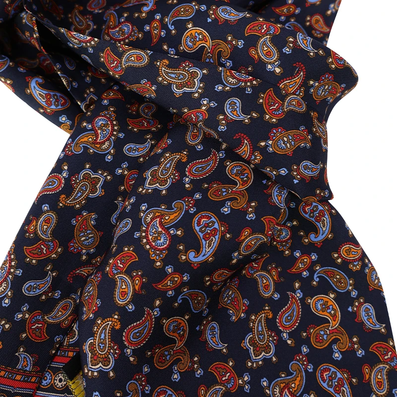 City Sport Zijde Shawl | Marine Rood Paisley Print | www.pietkoopmans.nl