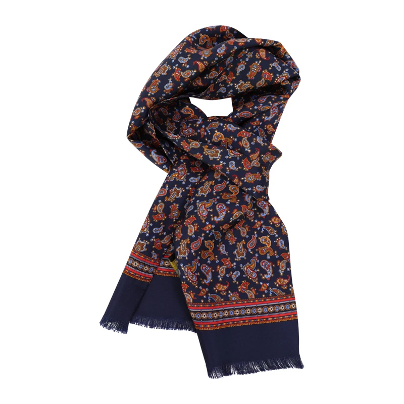 City Sport Zijde Shawl | Marine Rood Paisley Print | www.pietkoopmans.nl
