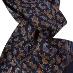 City Sport Zijde Shawl | Marine Paisley Print | www.pietkoopmans.nl