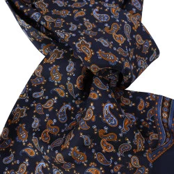 City Sport Zijde Shawl | Marine Paisley Print