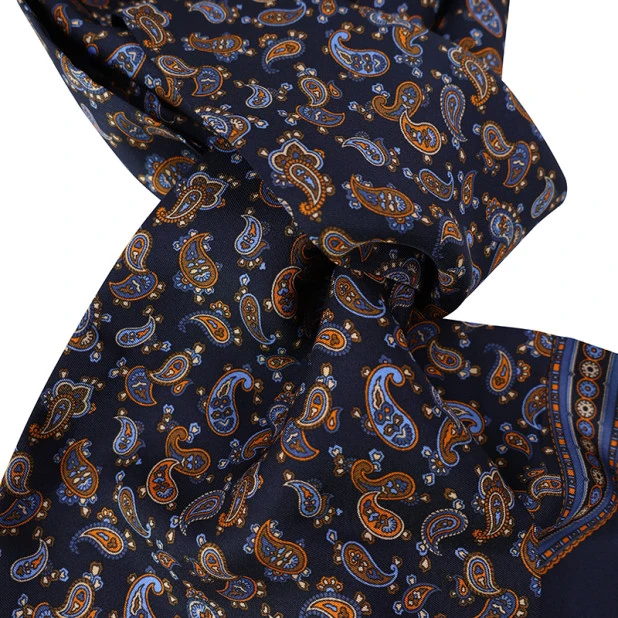 City Sport Zijde Shawl | Marine Paisley Print | www.pietkoopmans.nl