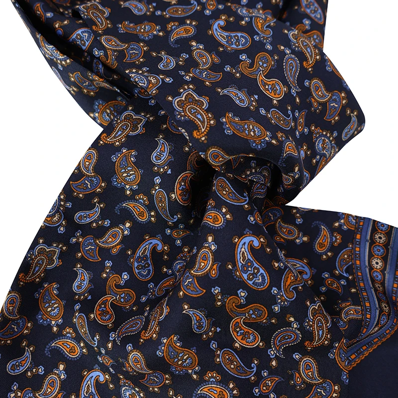 City Sport Zijde Shawl | Marine Paisley Print | www.pietkoopmans.nl