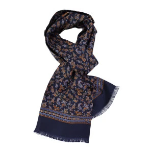City Sport Zijde Shawl | Marine Paisley Print