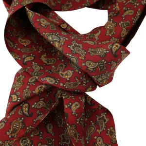 City Sport Zijde Shawl | Warm Rood Paisley