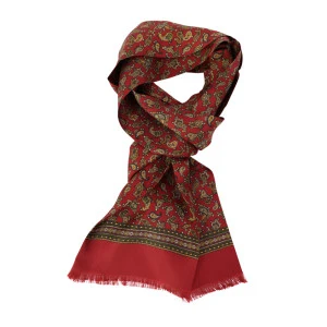 City Sport Zijde Shawl | Warm Rood Paisley
