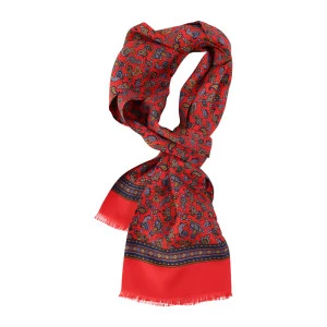 City Sport Zijde Shawl | Rood Paisley Print